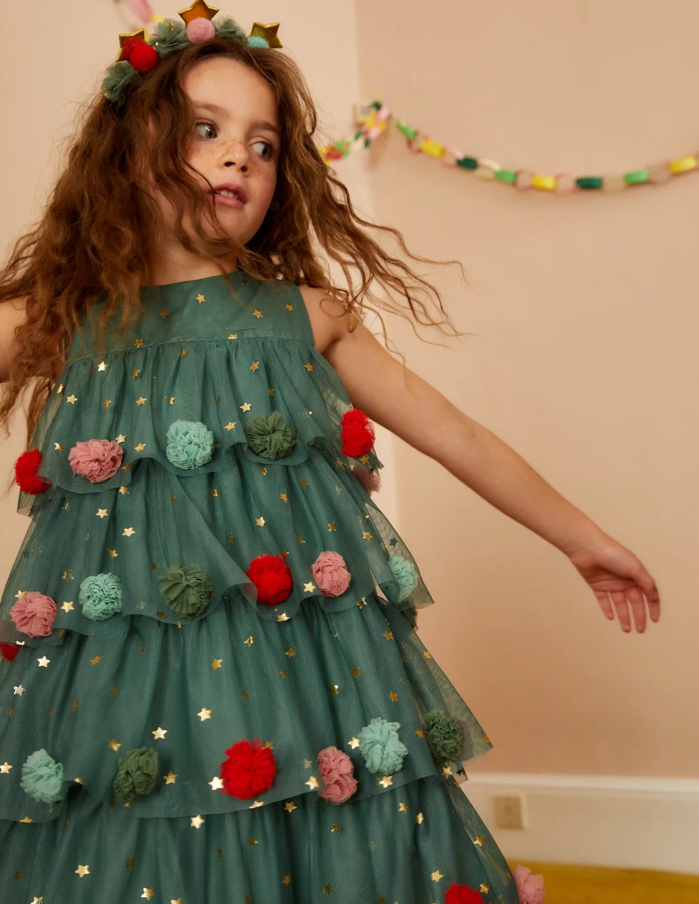 white christmas dresses Yvonne Christmas Dress, Hunter Green – ellou main image 0