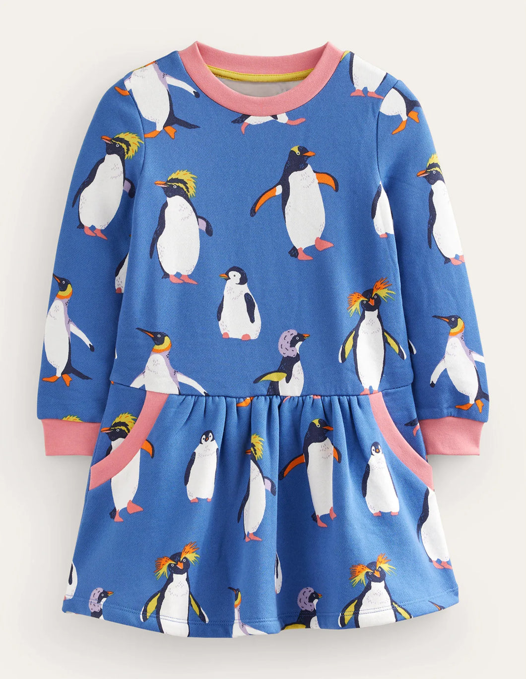 NWT Mini Boden Cozy Printed Sweatshirt Dress