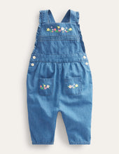 Load image into Gallery viewer, NWT Mini Boden Embroidered Woven Dungaree
