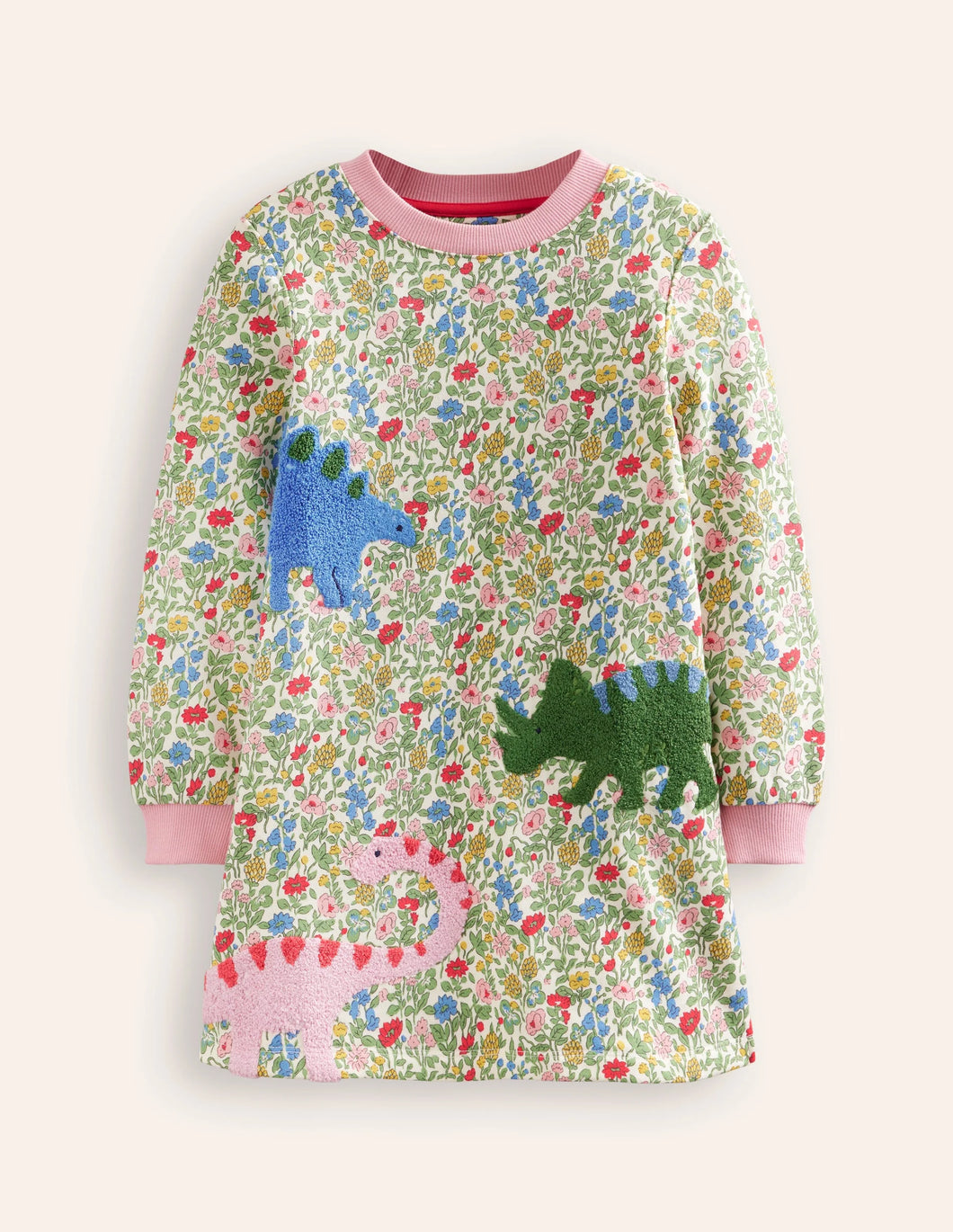 NWOT Mini Boden Ida Sweatshirt Appliqué Dress