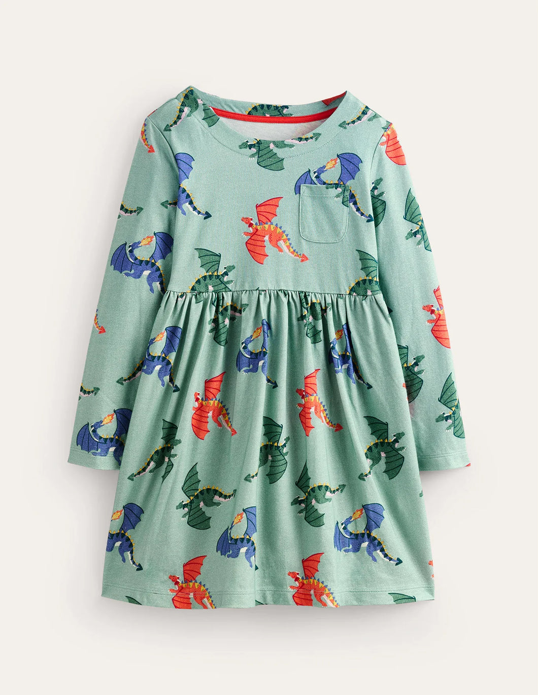 NEW Mini Boden Long Sleeve Fun Jersey Dress