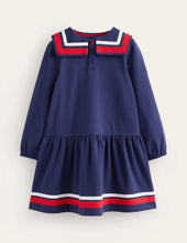 Load image into Gallery viewer, NWOT Mini Boden Sailor Sweatshirt Dress
