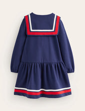 Load image into Gallery viewer, NWOT Mini Boden Sailor Sweatshirt Dress
