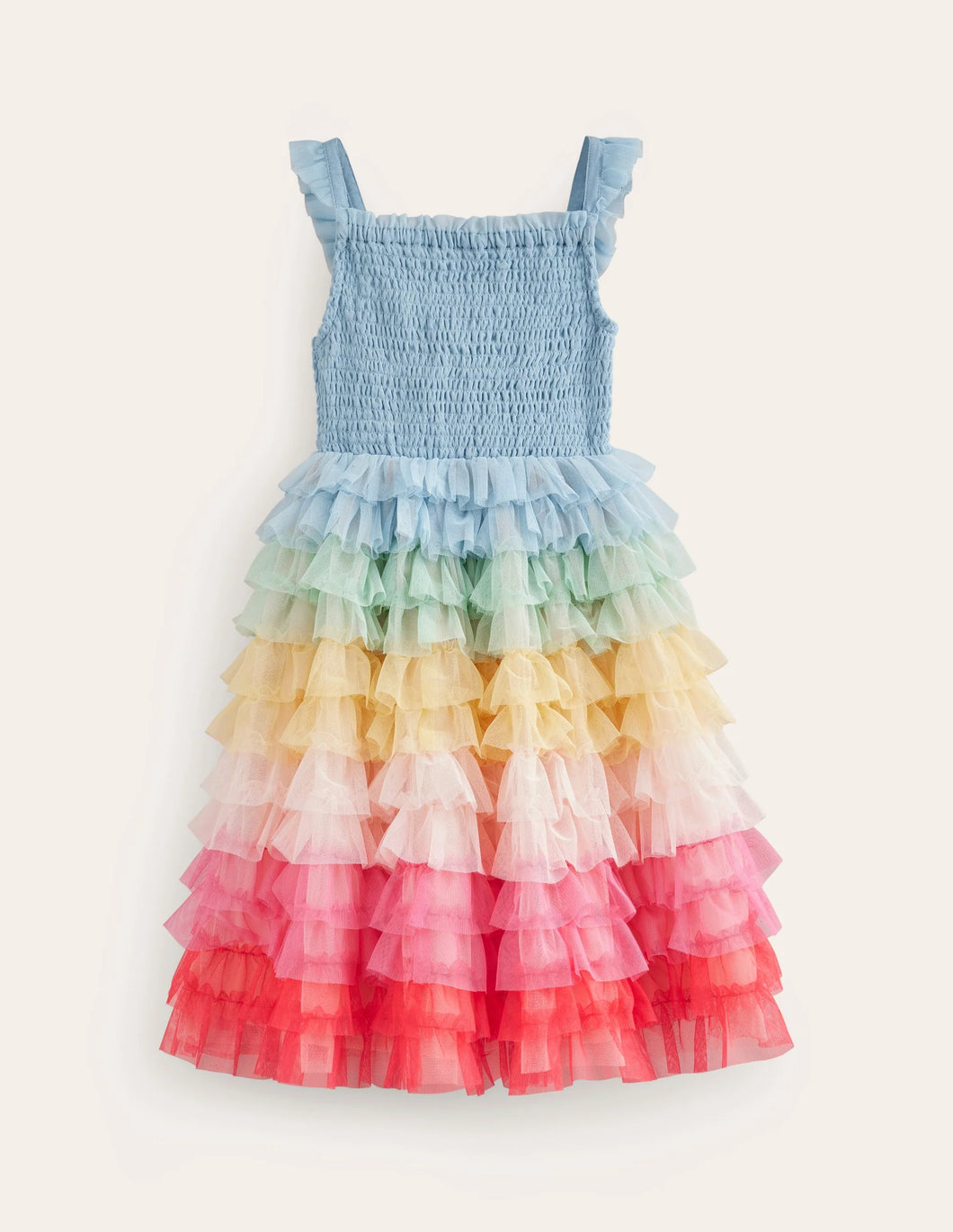 NWT Mini Boden Rainbow Skirt Tulle Dress