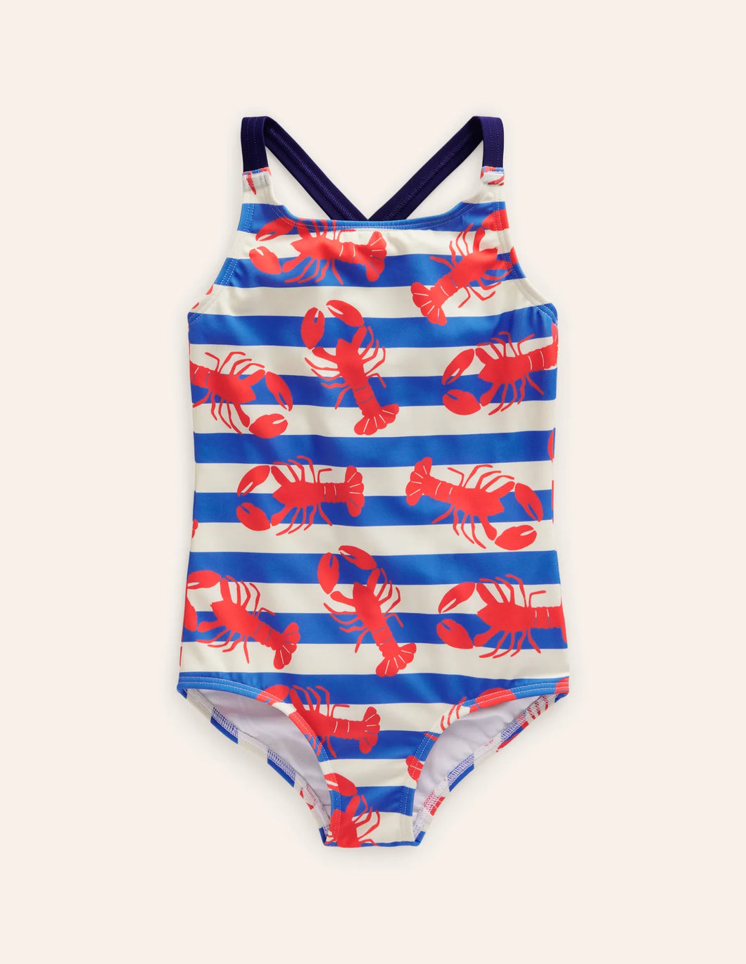 NWT Mini Boden Cross-back Printed Swimsuit