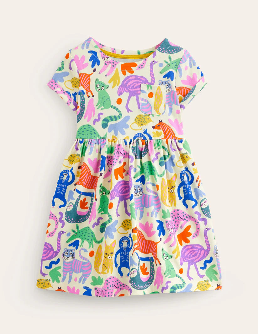 NEW Mini Boden Short-sleeved Fun Jersey Dress