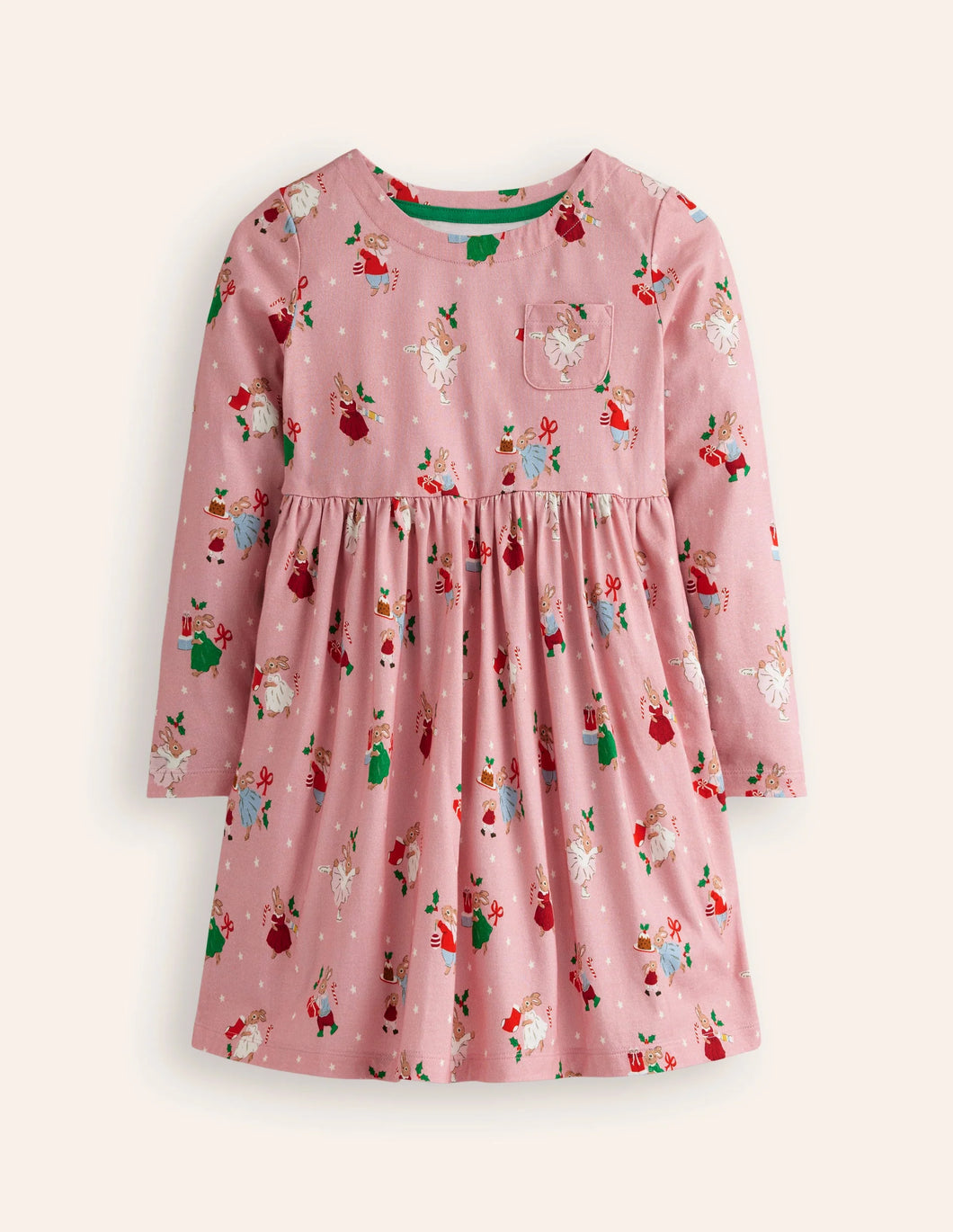 NWOT Mini Boden Long-Sleeved Fun Jersey Dress