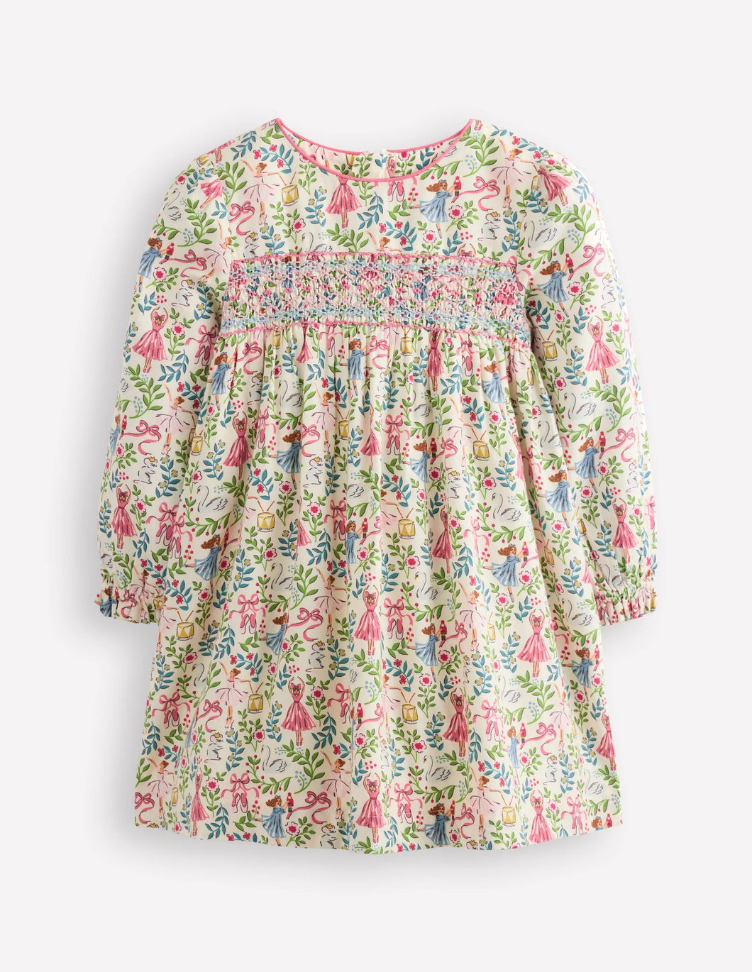 NWT Mini Boden Bess Cosy Smocked Dress