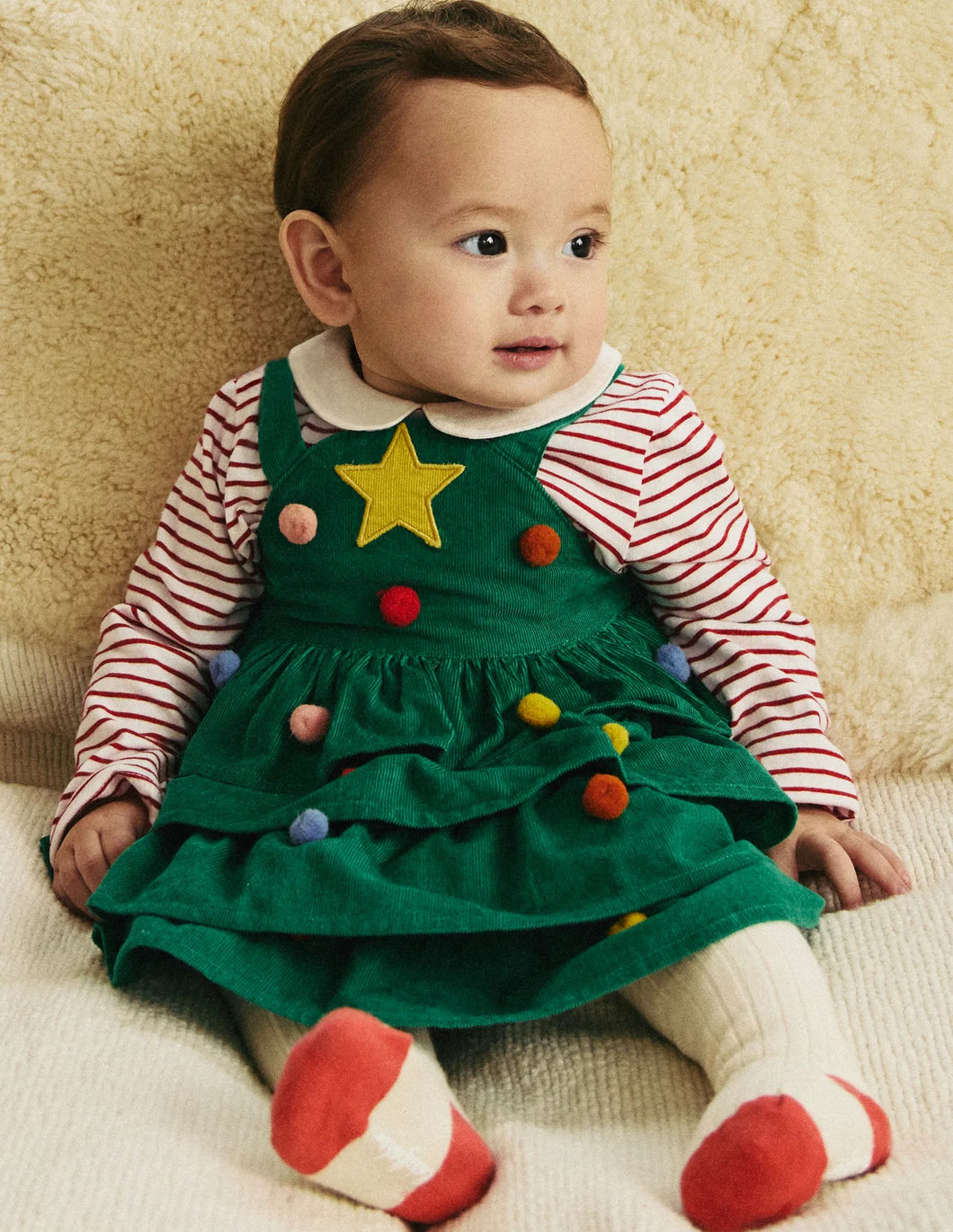 mini boden christmas tree dress Mini Boden Girls Appliqu Christmas Tree