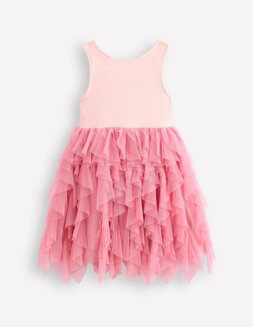 NWT Mini Boden Jersey Tulle Mix Dress