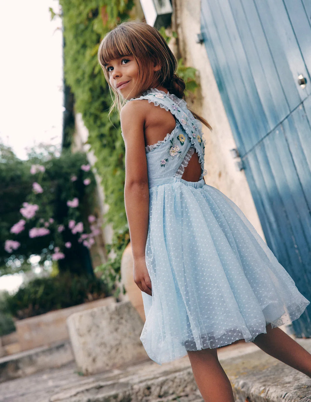 NWT Mini Boden Tulle Cross-Back Dress