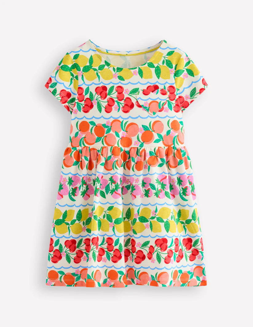 NWOT Mini Boden Heart Pocket Fun Jersey Dress
