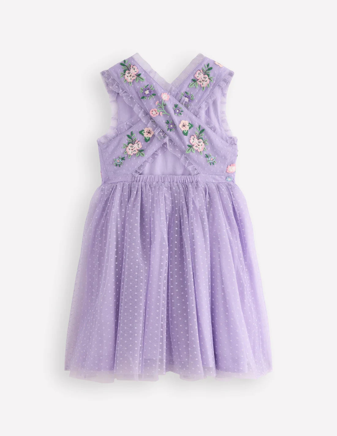 NWT Mini Boden Tulle Cross-Back Dress  Mini World Explorers
