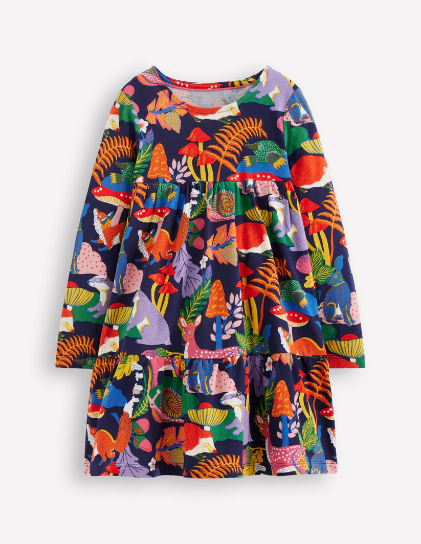 NWOT Mini Boden Ariel Long Sleeve Twirly Dress Mini World Explorers NWOT Mini Boden Ariel Long Sleeve Twirly Dress Mini World Explorers
