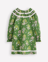 Load image into Gallery viewer, NWOT Mini Boden  Pretty Lace Trim Jersey Dress
