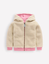 Load image into Gallery viewer, NWT Mini Boden Reversible Borg Hoodie
