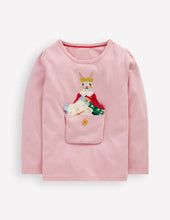 Load image into Gallery viewer, NWT Mini Boden Puff Sleeve Dress Up Appliqué T-shirt
