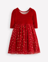 Load image into Gallery viewer, NWT Mini Boden Velour Tulle Appliqué Dress
