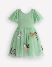 Load image into Gallery viewer, NWT Mini Boden Short Sleeve Logo Tulle Dress
