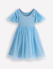 Load image into Gallery viewer, NWT Mini Boden Short Sleeve Logo Tulle Dress
