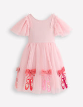 Load image into Gallery viewer, NWT Mini Boden Short Sleeve Logo Tulle Dress
