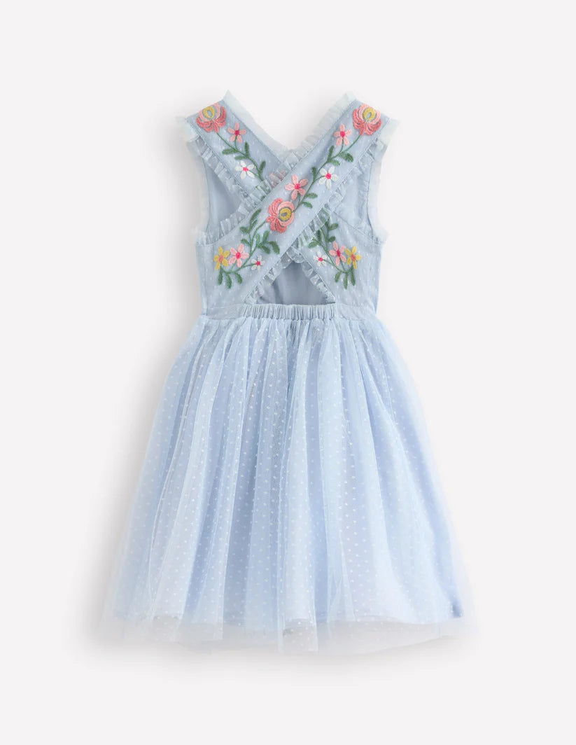 NWT Mini Boden Tulle Cross Back Dress – Mini World Explorers