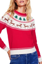 Load image into Gallery viewer, NWOT Boden Edie Holiday Fair Isle Crewneck Sweater
