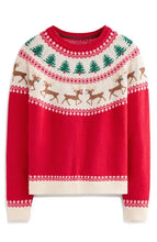 Load image into Gallery viewer, NWOT Boden Edie Holiday Fair Isle Crewneck Sweater
