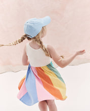 Load image into Gallery viewer, NWOT Hanna Andersson Rainbow Paneled Skater Dress with Pockets
