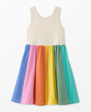 Load image into Gallery viewer, NWOT Hanna Andersson Rainbow Paneled Skater Dress with Pockets
