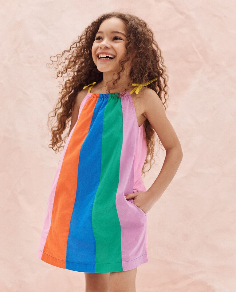 NWOT Hanna Andersson Rainbow Colorblock Pillowcase Dress – Mini World Explorers