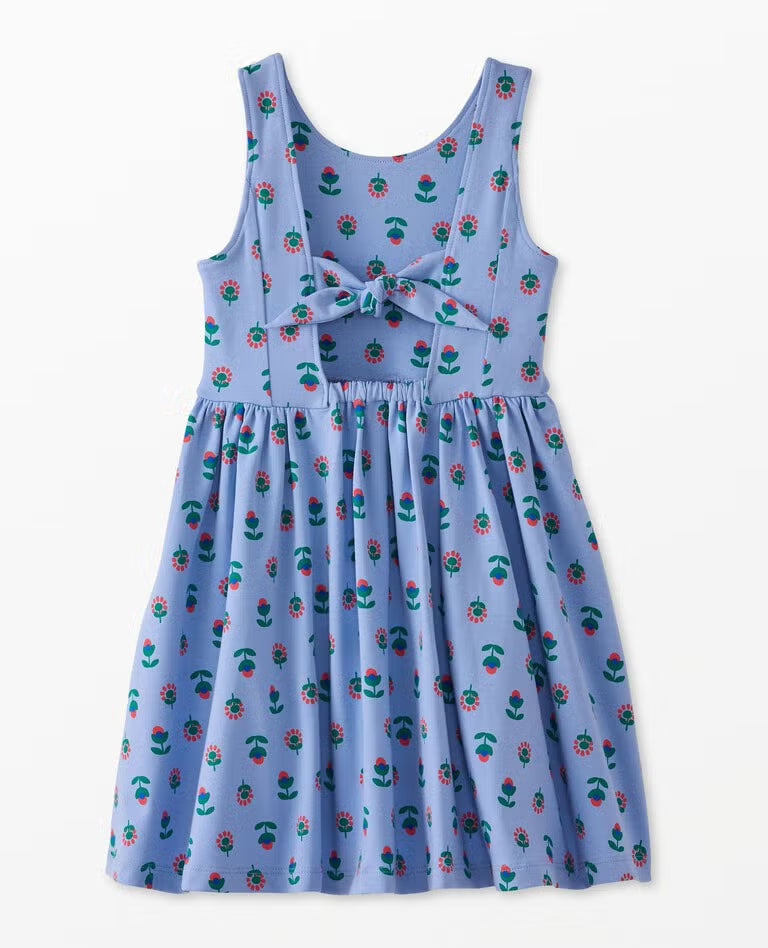 NWOT Hanna Andersson Sleeveless Bow Back Skater Dress with Pockets