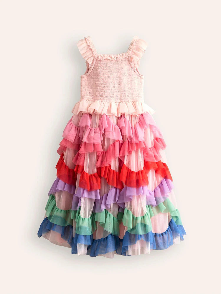 NWT Mini Boden Maude Ruffle Tulle Dress
