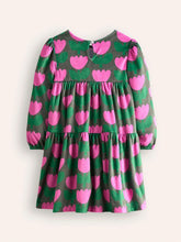 Load image into Gallery viewer, NWT Mini Boden Tiered Velour Dress
