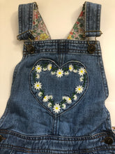Load image into Gallery viewer, NWOT Mini Boden Heart Pocket Short Overalls
