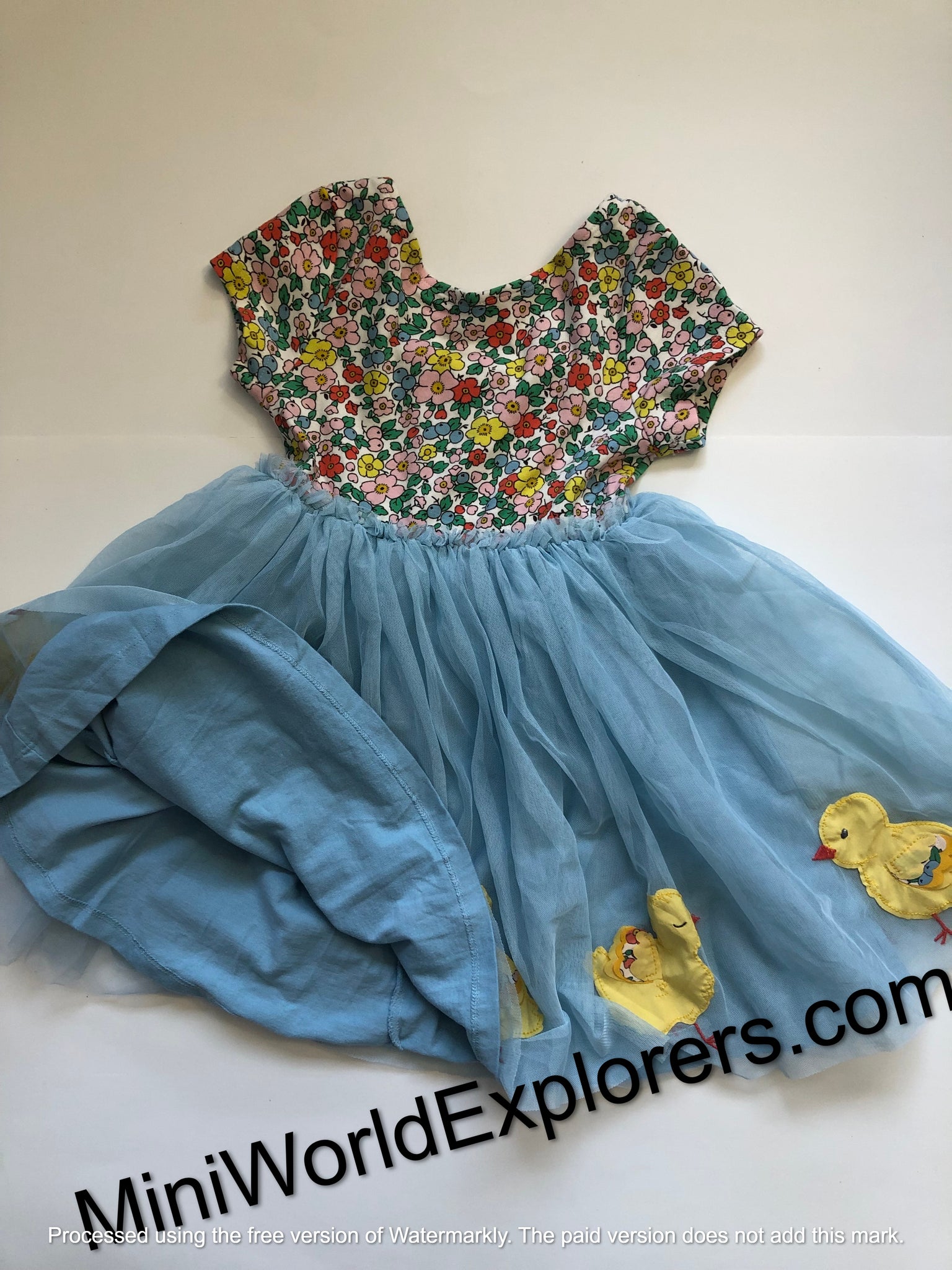 boden mermaid tulle dress Ami Applique Tulle Dress Pale Blue Horses Boden Women's 3-4y
