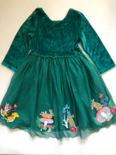 Load image into Gallery viewer, NWOT Mini Boden Velvet Tulle Appliqué Dress
