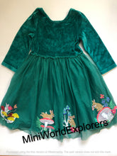 Load image into Gallery viewer, NWOT Mini Boden Velvet Tulle Appliqué Dress
