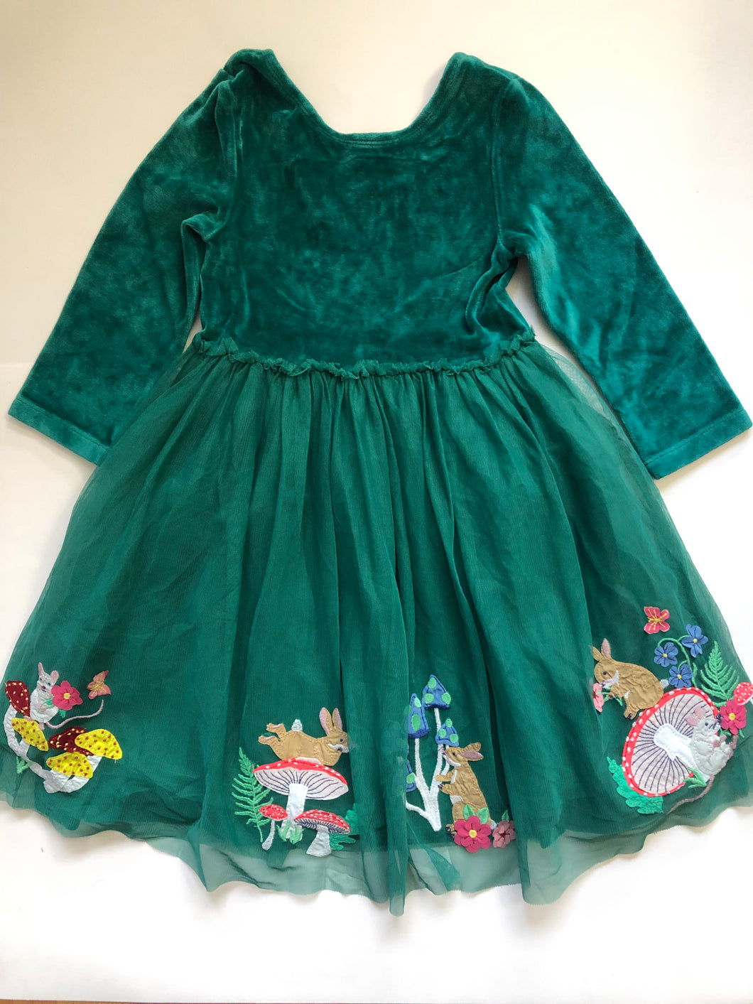 NWOT Mini Boden Velvet Tulle Appliqué Dress
