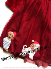 Load image into Gallery viewer, NWOT Mini Boden Velvet Tulle Appliqué Dress
