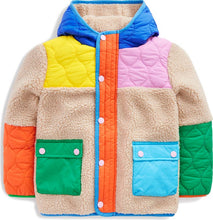 Load image into Gallery viewer, NEW Mini Boden Quilted Borg Fleece Hooded Jacket

