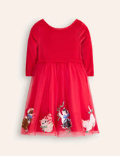 Load image into Gallery viewer, NWT Mini Boden Velvet Tulle Appliqué Dress
