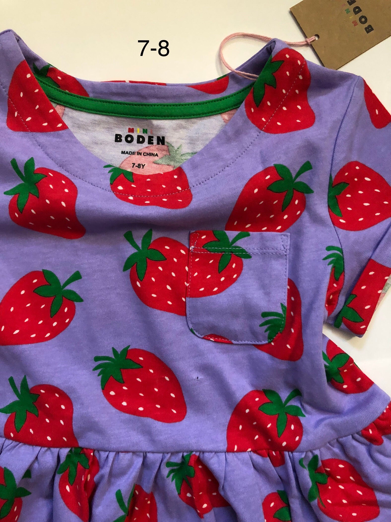 NEW Mini Boden Strawberry Fun Jersey Dress – Mini World Explorers