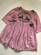 Load image into Gallery viewer, NWOT Mini Boden Pink Reindeer Cord Embroidered Party Dress

