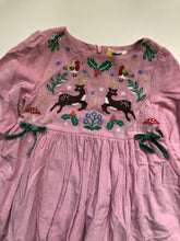 Load image into Gallery viewer, NWOT Mini Boden Pink Reindeer Cord Embroidered Party Dress
