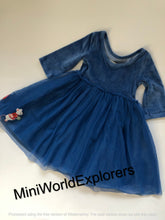 Load image into Gallery viewer, NWOT Mini Boden Velvet Tulle Appliqué Dress

