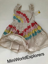 Load image into Gallery viewer, NWT Mini Boden Flutter Flower Rainbow Dress
