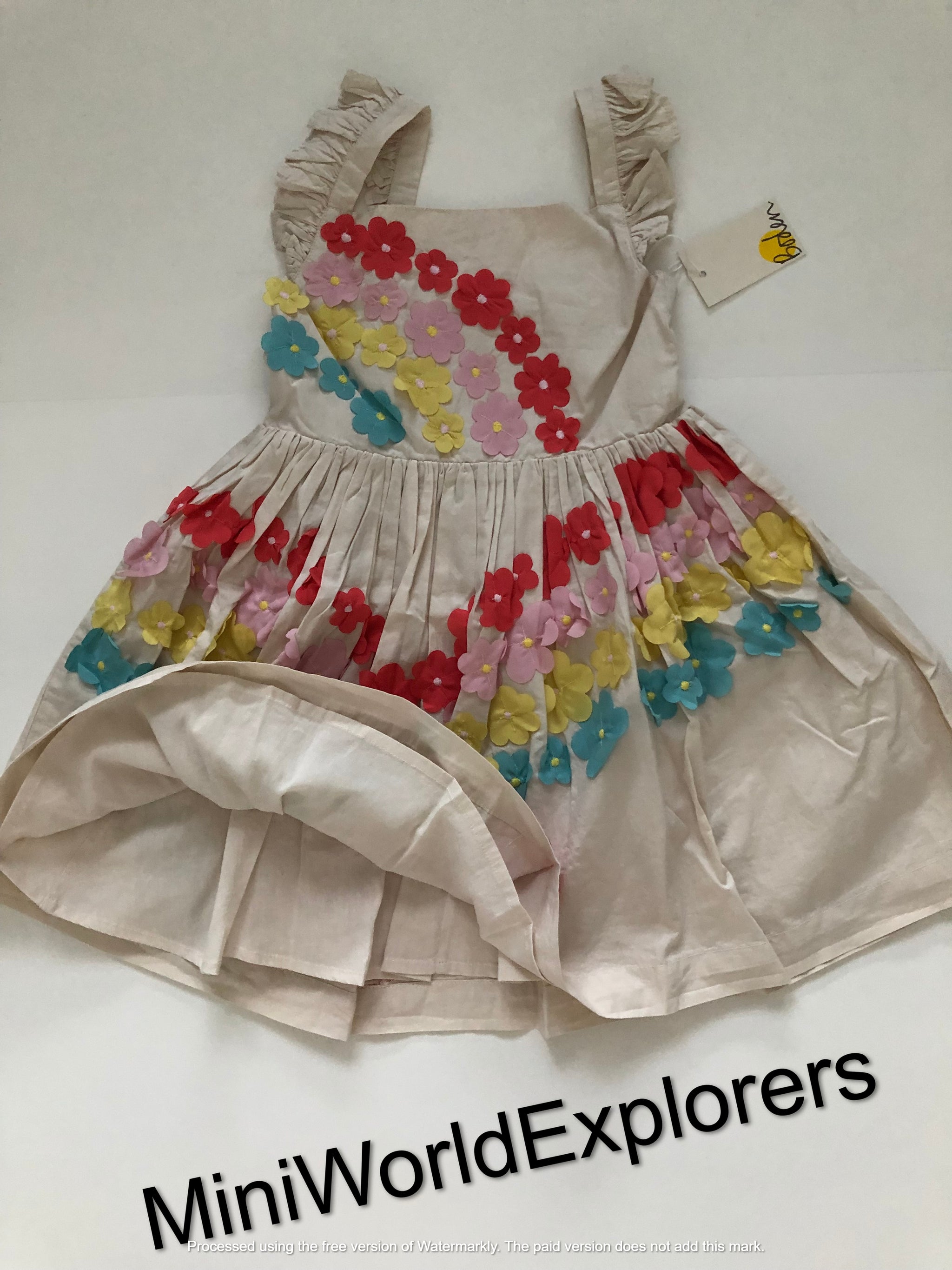 mini boden rainbow dress Mini Boden Kids' Rainbow Skirt Tulle Dress Multi Rainbow Girls Boden