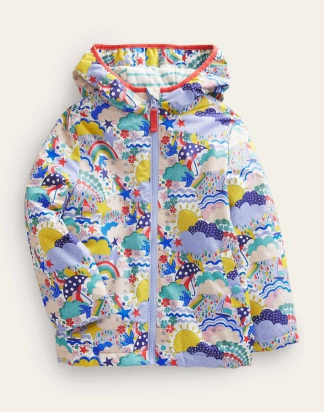 NWT Mini Boden Jersey Lined Anorak