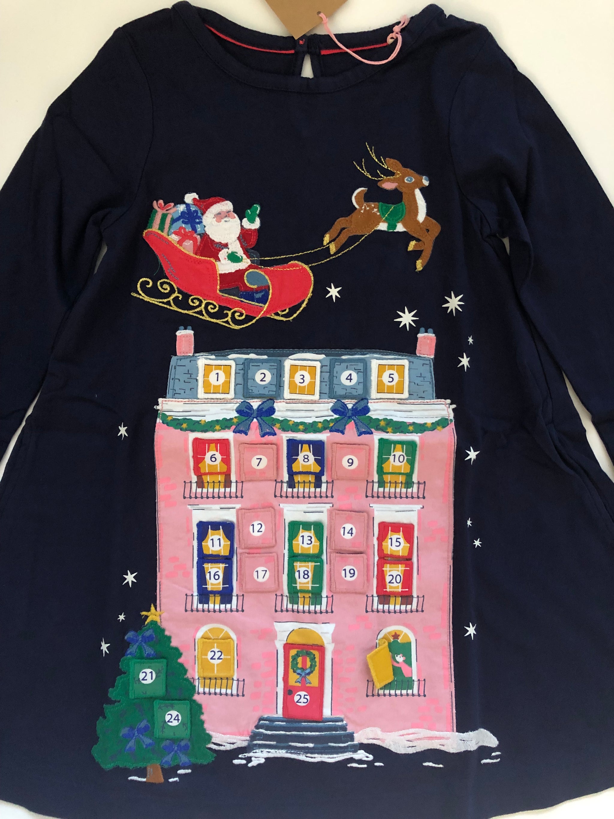 mini boden 12 days of christmas dress NWT Mini Boden Advent Calendar Appliqué Dress – Mini World Explorers